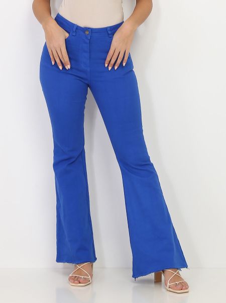 Jeans Jeans Flare Stretch- Bleu La Modeuse Femme