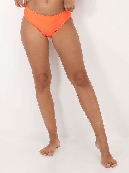 La Modeuse Femme Bas De Bikini Classique- Orange Maillots De Bain