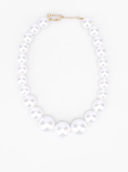 Femme Collier En Perles Nacrées- Blanc La Modeuse Colliers