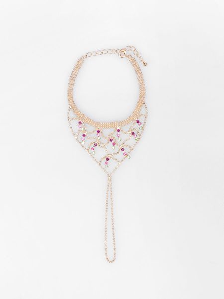 Femme Bijou De Main À Perles Et Strass- Doré La Modeuse Bracelets